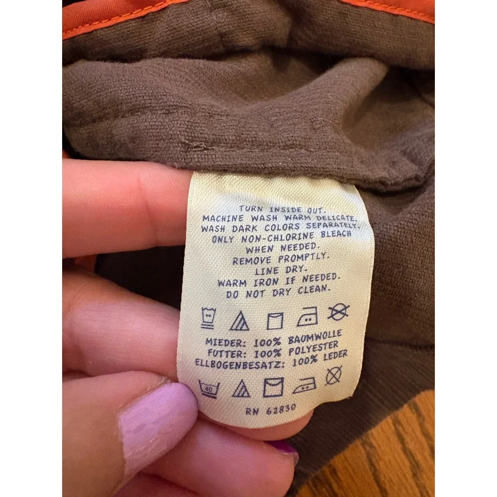 Lands' End Corduroy Blazer Kids Small 8 Brown Elbow Patches Sport Coat Jacket